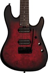 7-snarige elektrische gitaar Sterling by musicman Jason Richardson Cutlass 7-string - Dark scarlet burst satin