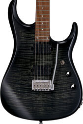 Metalen elektrische gitaar Sterling by musicman John Petrucci JP150 - Trans black satin
