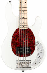 Solid body elektrische bas Sterling by musicman Stingray Classic RAY25CA 5-String (MN) - Olympic white