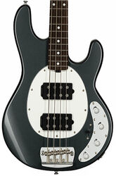Solid body elektrische bas Sterling by musicman Stingray Ray34HH (RW) - Charcoal frost