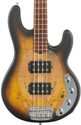 Solid body elektrische bas Sterling by musicman Stingray Ray34HHSM (RW) - Natural burl satin