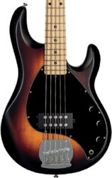 Solid body elektrische bas Sterling by musicman SUB Ray5 (MN) - Vintage sunburst satin