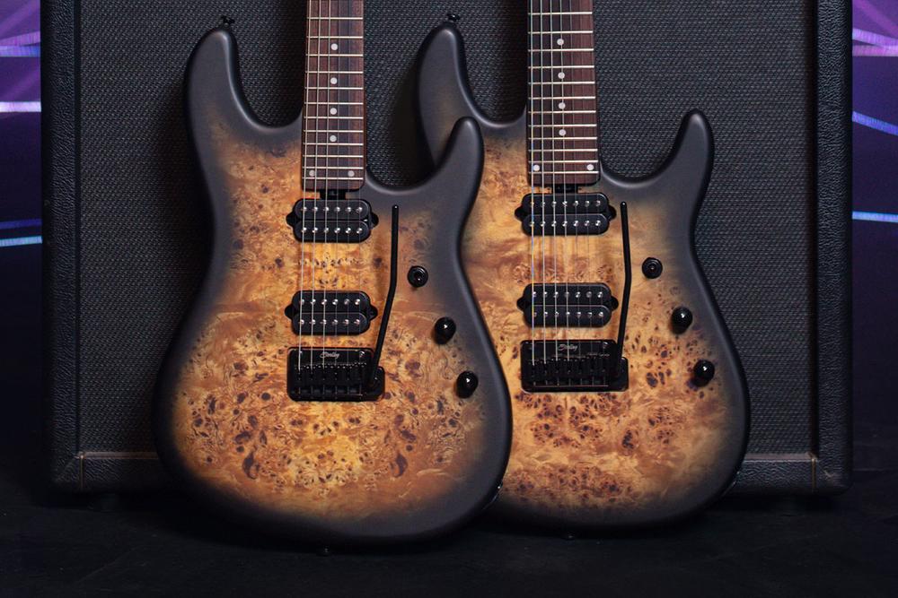 Sterling By Musicman Jason Richardson Cutlass 6c Signature Hh Trem Rw - Natural Poplar Burl Burst - Elektrische gitaar in Str-vorm - Variation 1