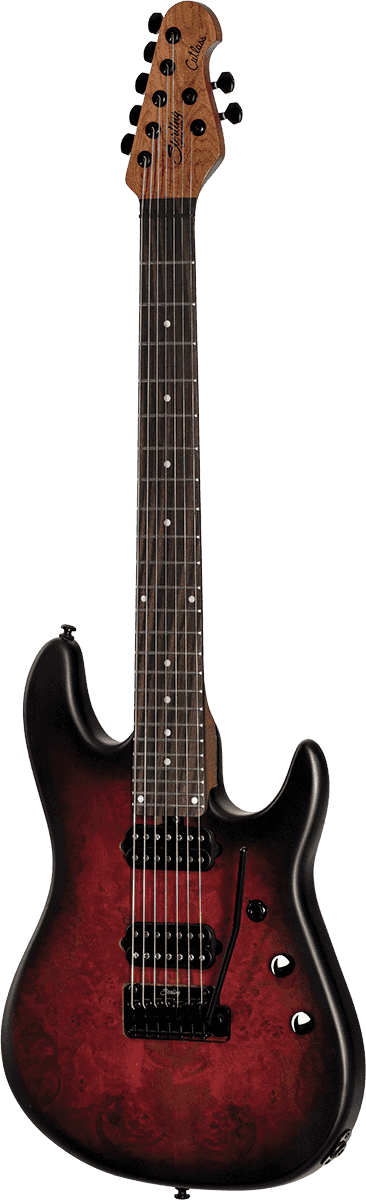 Sterling By Musicman Jason Richardson Cutlass 7c 2h Trem Rw - Dark Scarlet Burst Satin - 7-snarige elektrische gitaar - Variation 2
