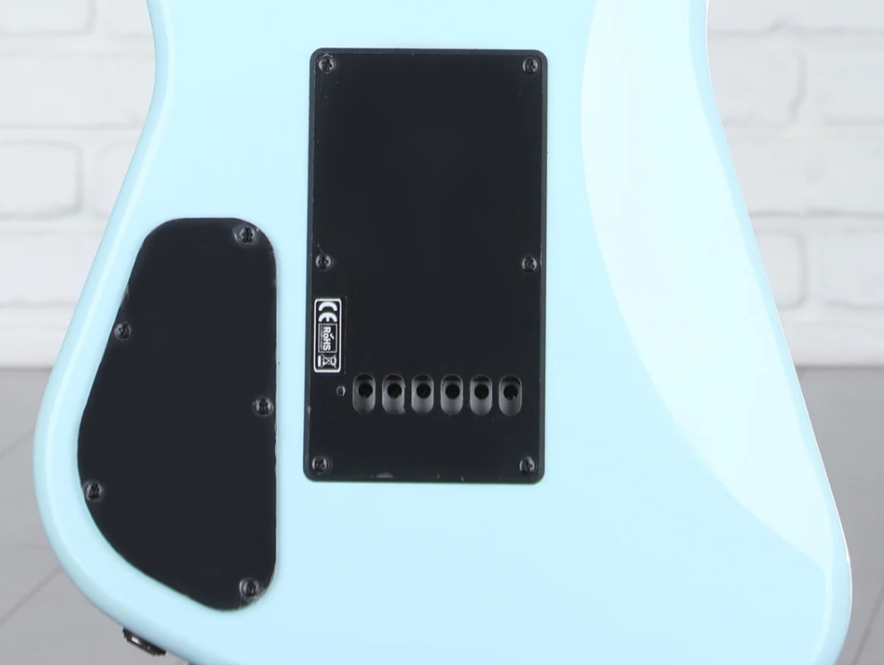 Sterling By Musicman Omar Rodriguez Lopez Mariposa Signature 2h Trem Rw - Daphne Blue - Retro-rock elektrische gitaar - Variation 4
