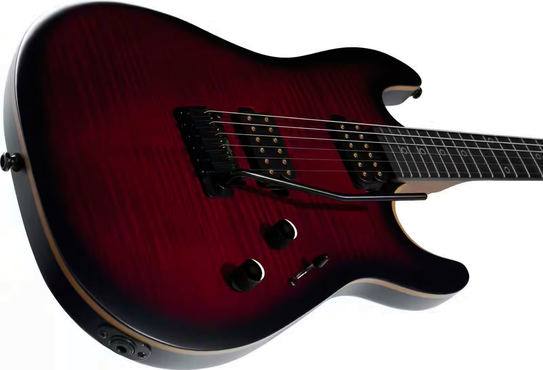 Sterling By Musicman Rabea Massad Sabre Signature 2h Trem Eb - Blood Flame Burst - Kenmerkende elektrische gitaar - Variation 2