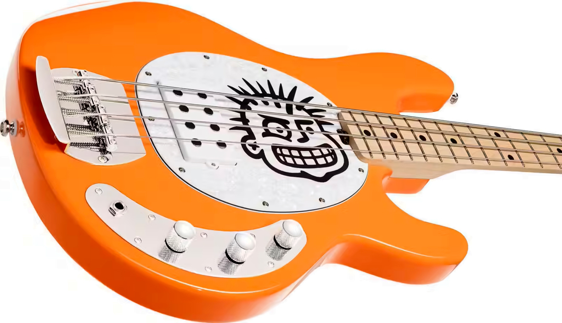 Sterling By Musicman Sterling Mike Herrera Signature Mn - Orange Creamsicle Mxpx Pokinatcha - Solid body elektrische bas - Variation 2