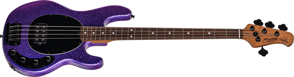 Sterling By Musicman Stingray Ray34 H Active Rw - Purple Sparkle - Solid body elektrische bas - Variation 1