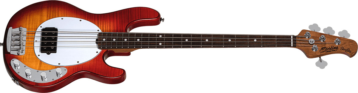 Sterling By Musicman Stingray Ray34fm H Active Rw - Heritage Cherry Burst - Solid body elektrische bas - Variation 1