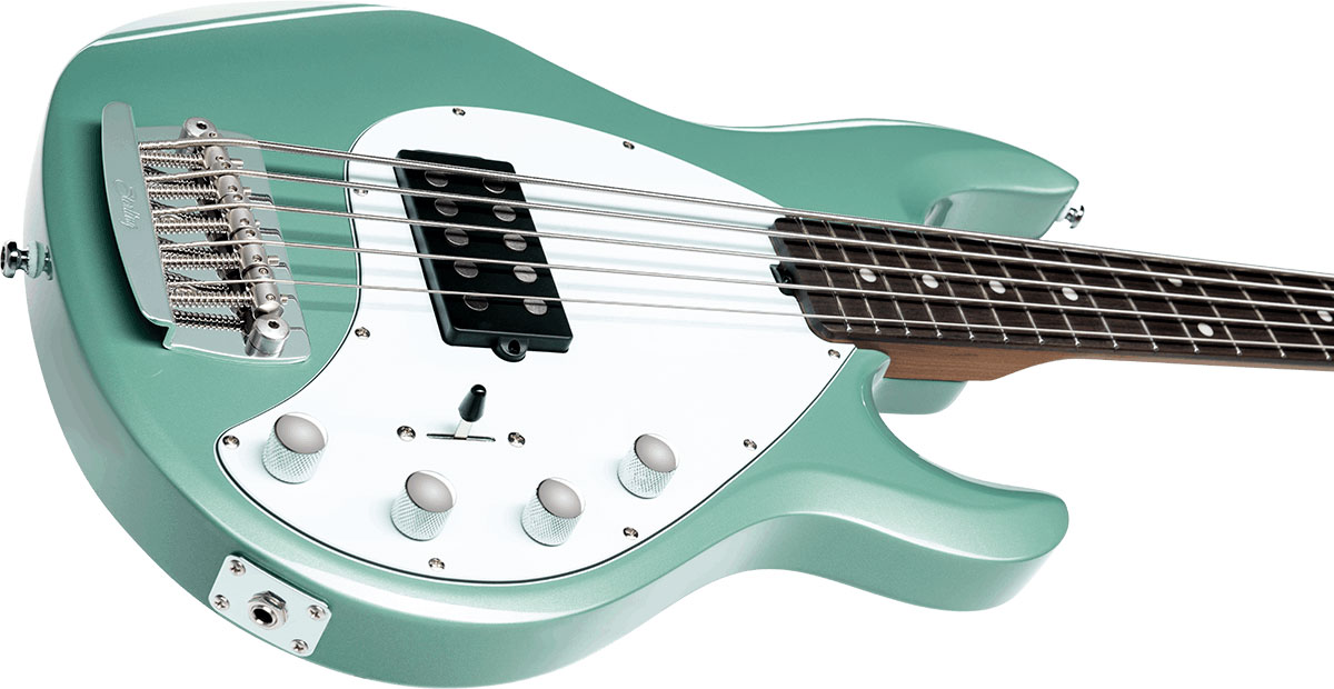 Sterling By Musicman Stingray Ray35 5c Active 1h Rw - Dorado Green - Solid body elektrische bas - Variation 2