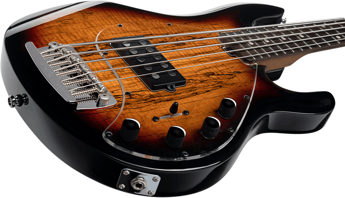 Sterling By Musicman Stingray Ray35sm Maple Top 5c Active 1h Rw - 3 Tone Sunburst - Solid body elektrische bas - Variation 2