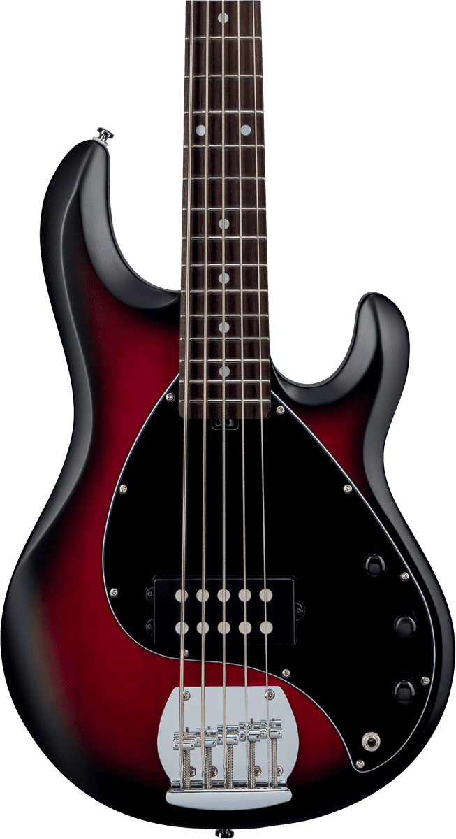 Sterling By Musicman Sub Ray5 5-cordes Active Jat - Red Ruby Burst Satin - Solid body elektrische bas - Variation 1