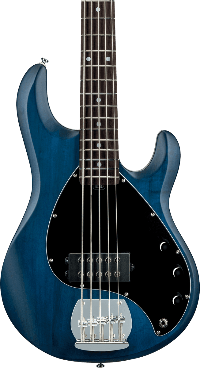 Sterling By Musicman Sub Ray5 5-cordes Active Jat - Trans Blue Satin - Solid body elektrische bas - Variation 1