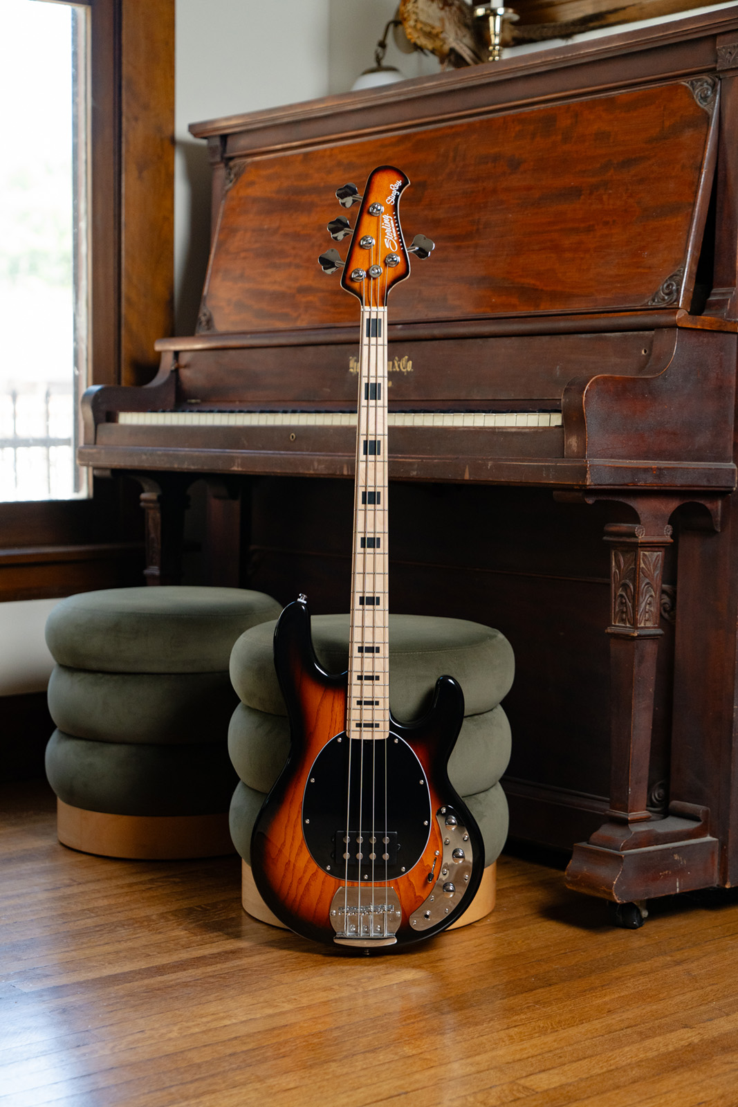 Sterling By Musicman Stingray4 Sub Series 1h Mn - Vintage Sunburst - Solid body elektrische bas - Variation 4