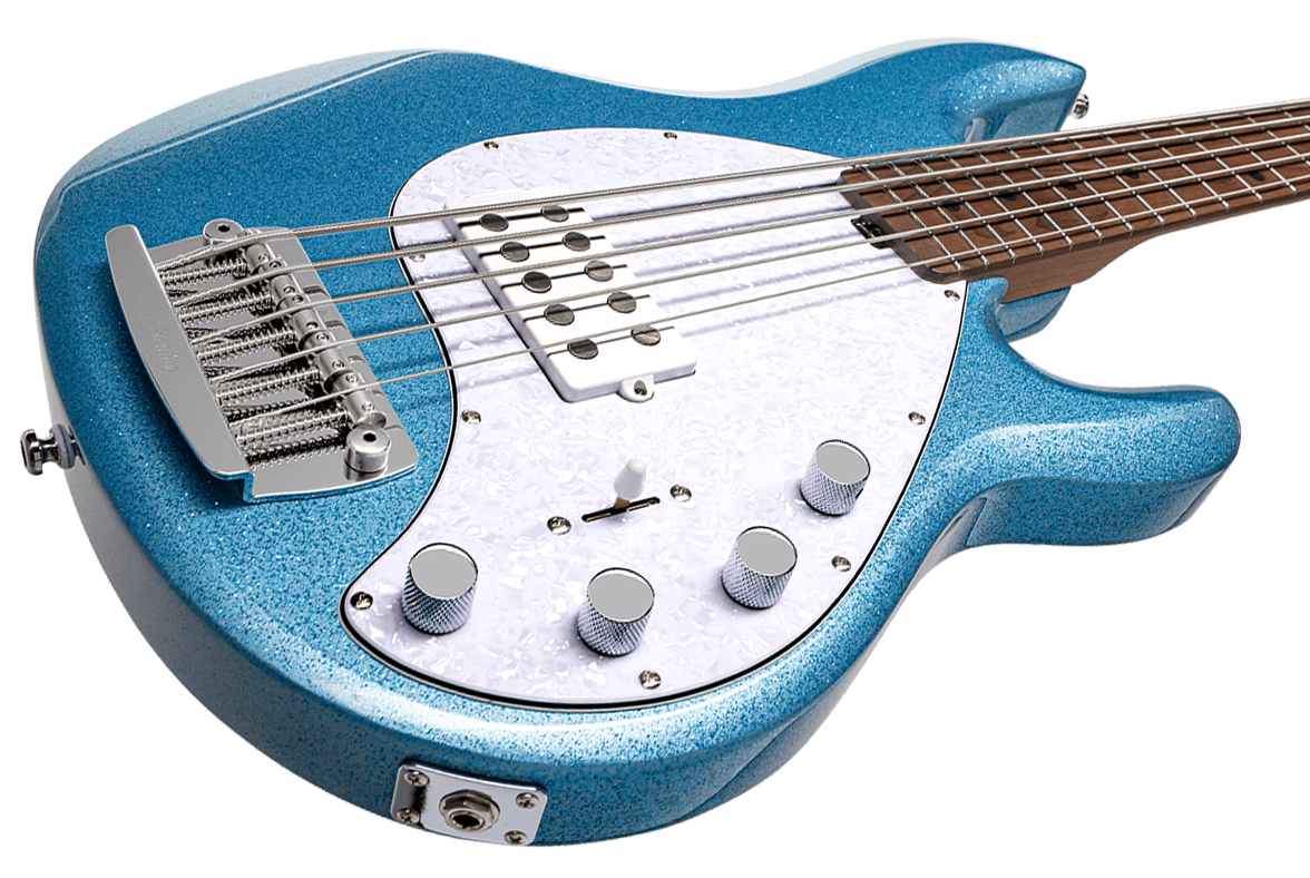 Sterling By Musicman Stingray5 Ray35 5c H Active Mn - Blue Sparkle - Solid body elektrische bas - Variation 2