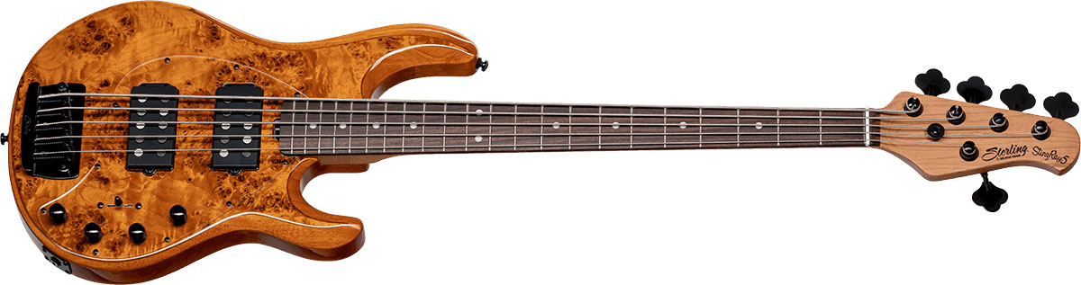 Sterling By Musicman Stingray5 Ray35hhpb 5c Active Rw - Amber - Solid body elektrische bas - Variation 1