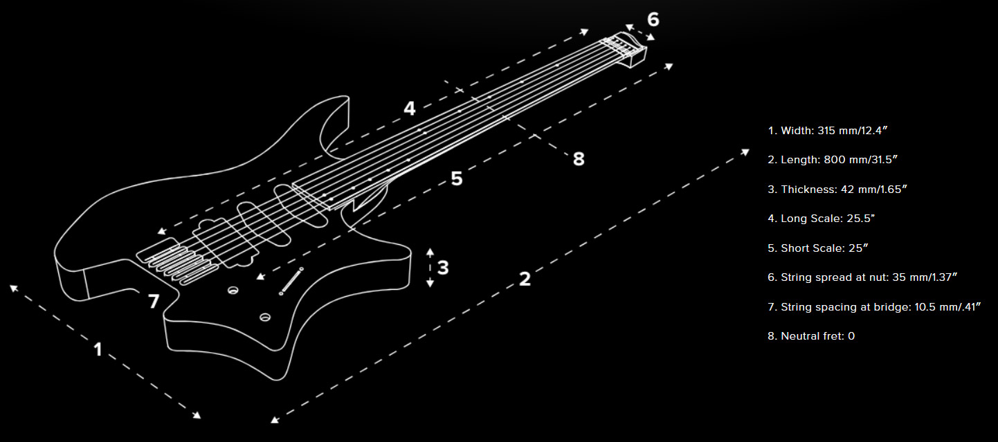 Strandberg Boden Prog Nx 6c Multiscale 2h Ht Ric - Natural Flame - Multi-scale gitaar - Variation 6