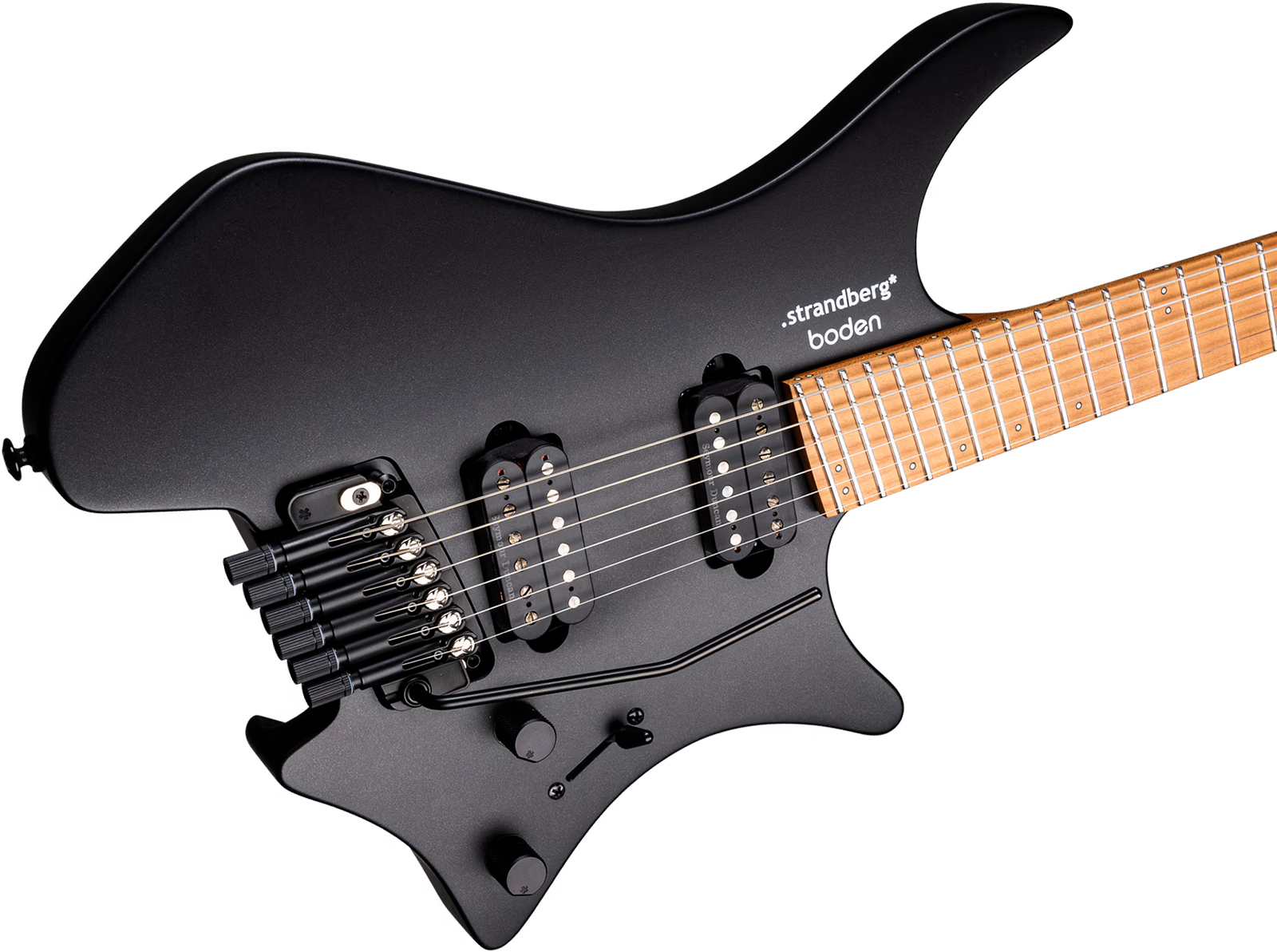 Strandberg Boden Standard N2.6t 6c 2h Trem Mn - Black Satin Metallic - Multi-scale gitaar - Variation 3