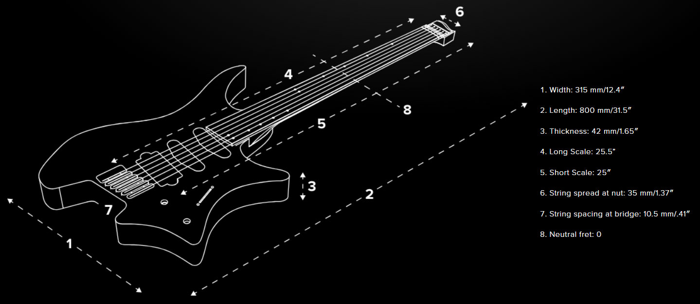 Strandberg Boden Standard Nx 6c Tremolo Multiscale Hss Mn - Natural - Multi-scale gitaar - Variation 5