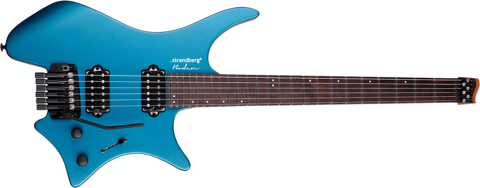 Strandberg Boden Essential 6 Tremolo 2h Trem Rw - Whale Blue Metallic Satin - Metal elektrische gitaar - Main picture
