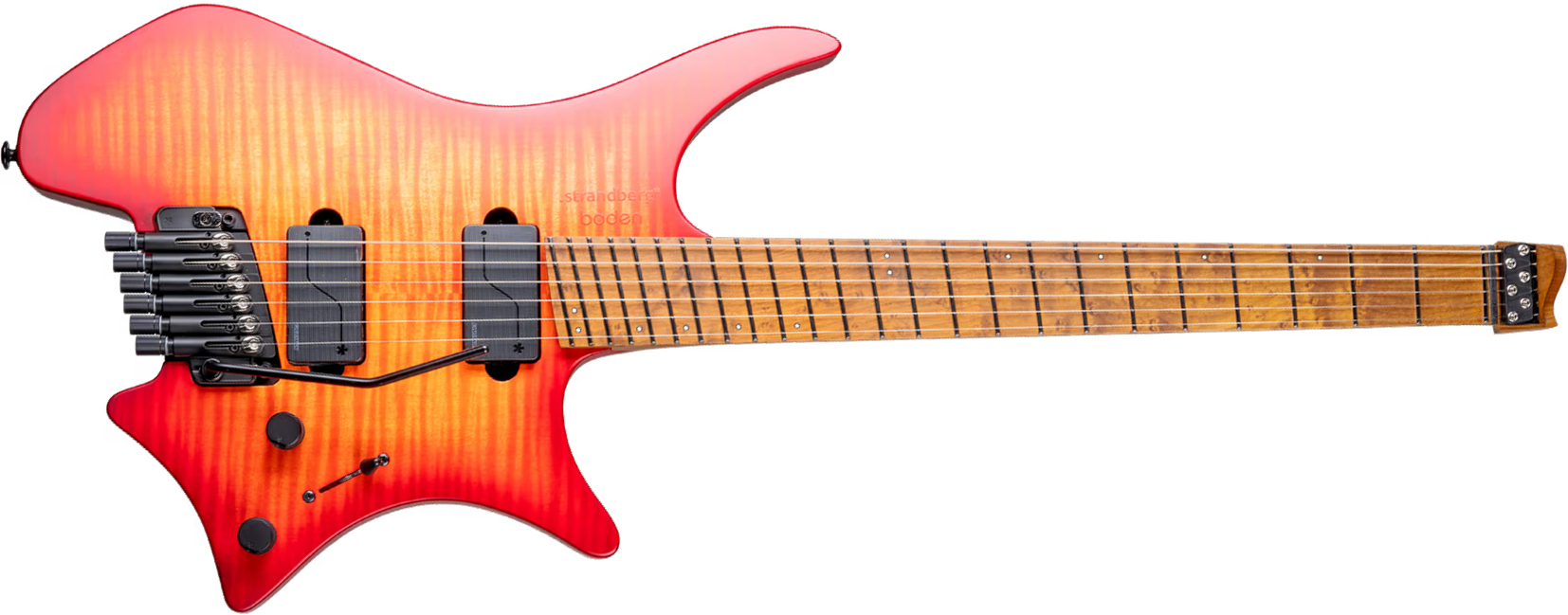 Strandberg Boden Original N2.6t 6c 2h Fishman Trem Mn - Sunset Coral Burst Satin - Multi-scale gitaar - Main picture