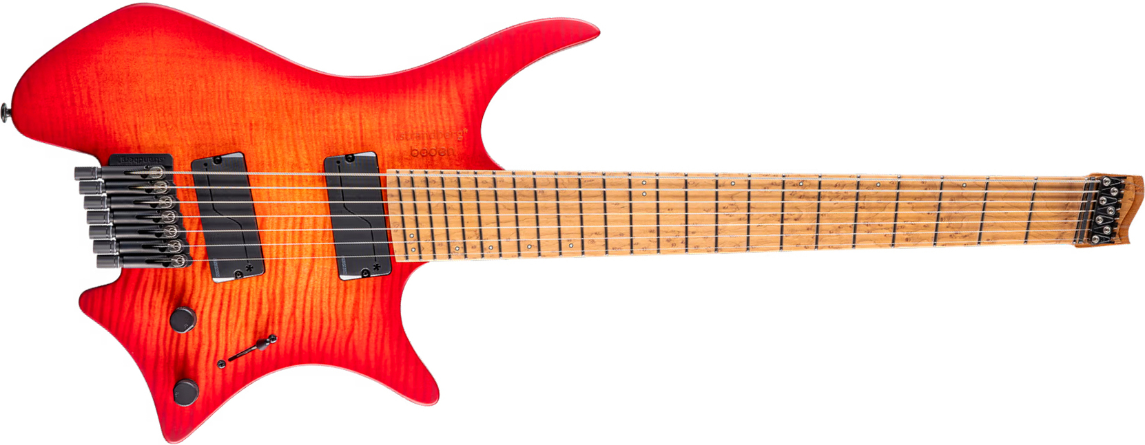 Strandberg Boden Original N2.7 7c 2h Fishman Fluence Ht Mn - Sunset Coral Burst Satin - Multi-scale gitaar - Main picture