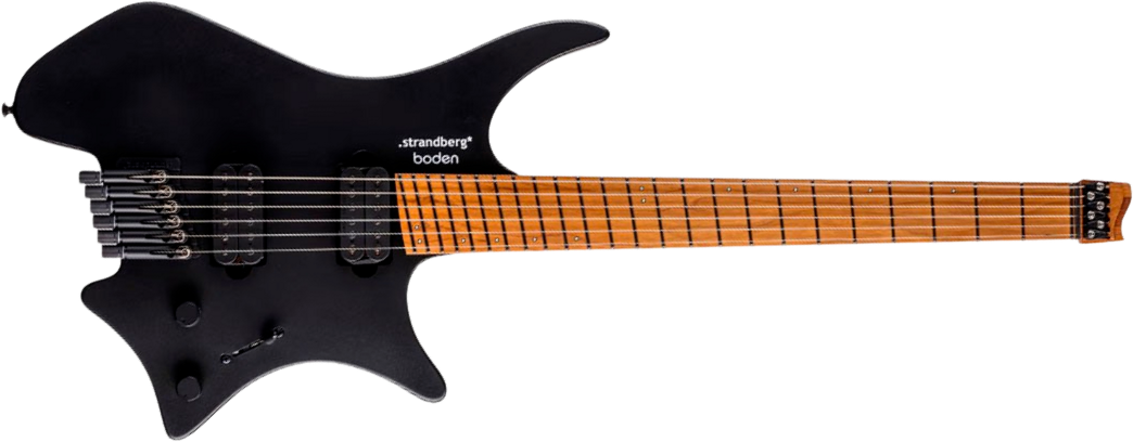 Strandberg Boden Standard N2.6 6c Multiscale 2h Seymour Duncan Ht Mn - Black Satin Metallic - Multi-scale gitaar - Main picture