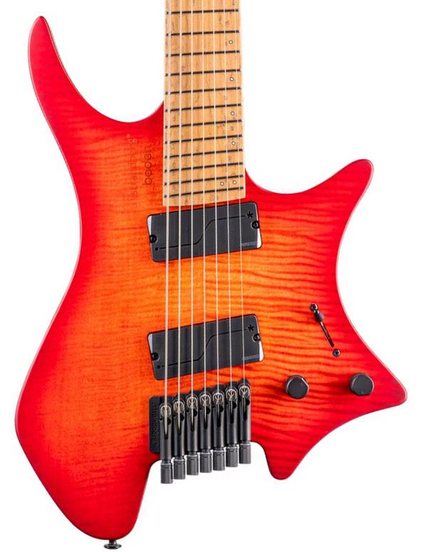 Multi-scale gitaar Strandberg Boden Original N2.7 7-String - Sunset Coral Burst Satin