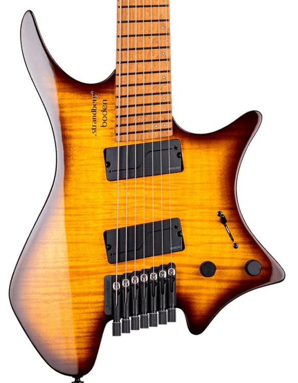 Multi-scale gitaar Strandberg Boden Original N2.7 (7-String) - Amber Haze Burst Gloss