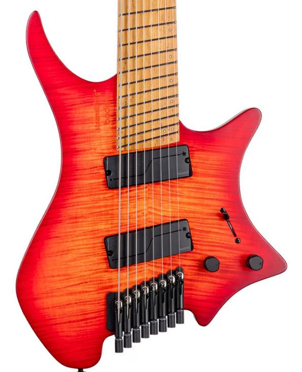 Multi-scale gitaar Strandberg Boden Original N2.8 8-String - Sunset Coral Burst Satin