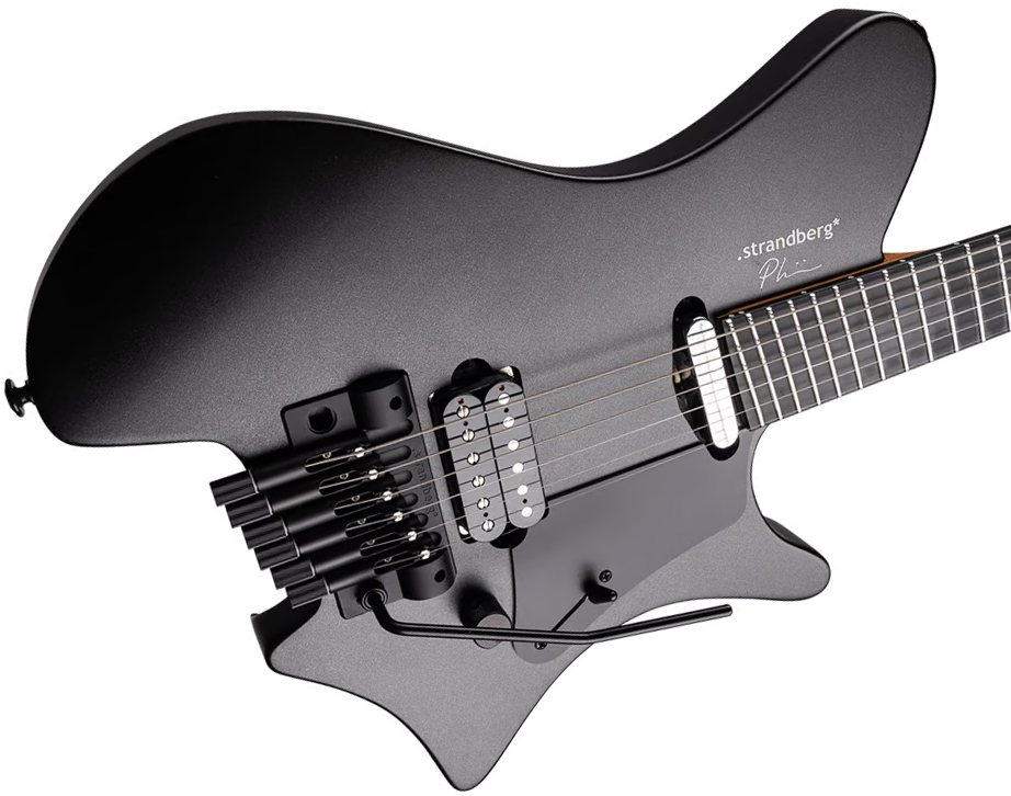 Strandberg Plini Edition Salen Nx6 Multiscale Hs Trem Ebo - Black Granite Satin - Multi-scale gitaar - Variation 4