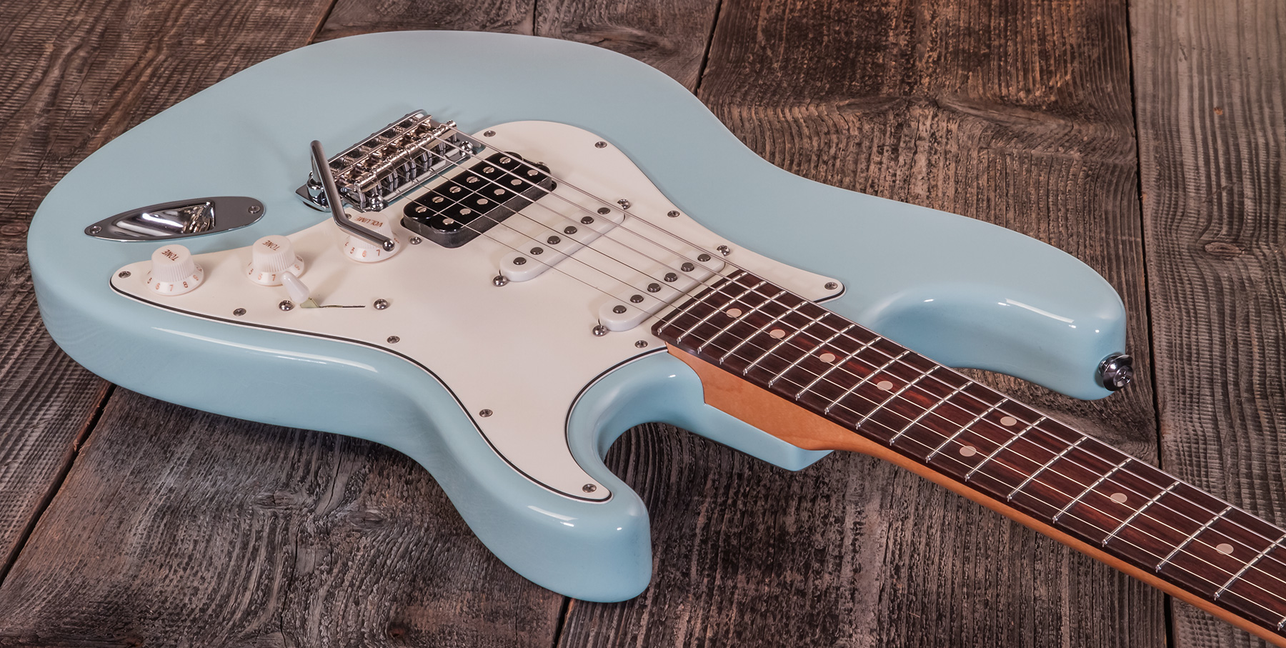 Suhr Classic S Antique Hss 01-csa-0013 Trem Mn #71417 - Light Aging Sonic Blue - Elektrische gitaar in Str-vorm - Variation 2