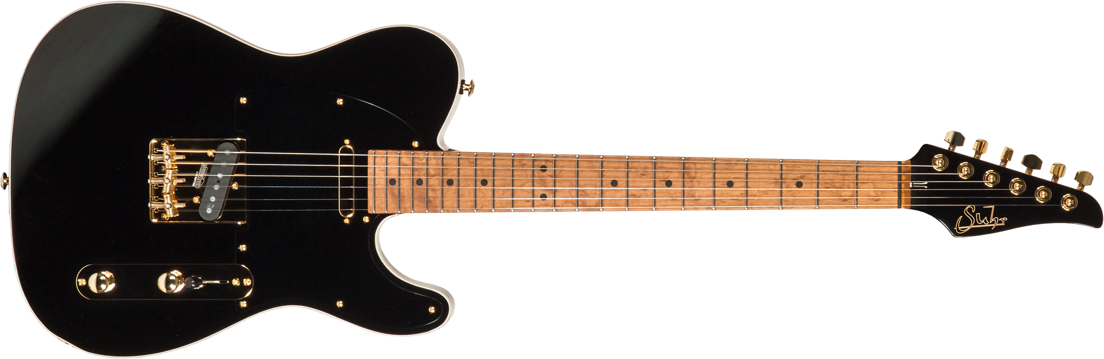Suhr Mateus Asato Classic 01-sig-0030 Signature 2s  Ht Mn - Black - Televorm elektrische gitaar - Main picture