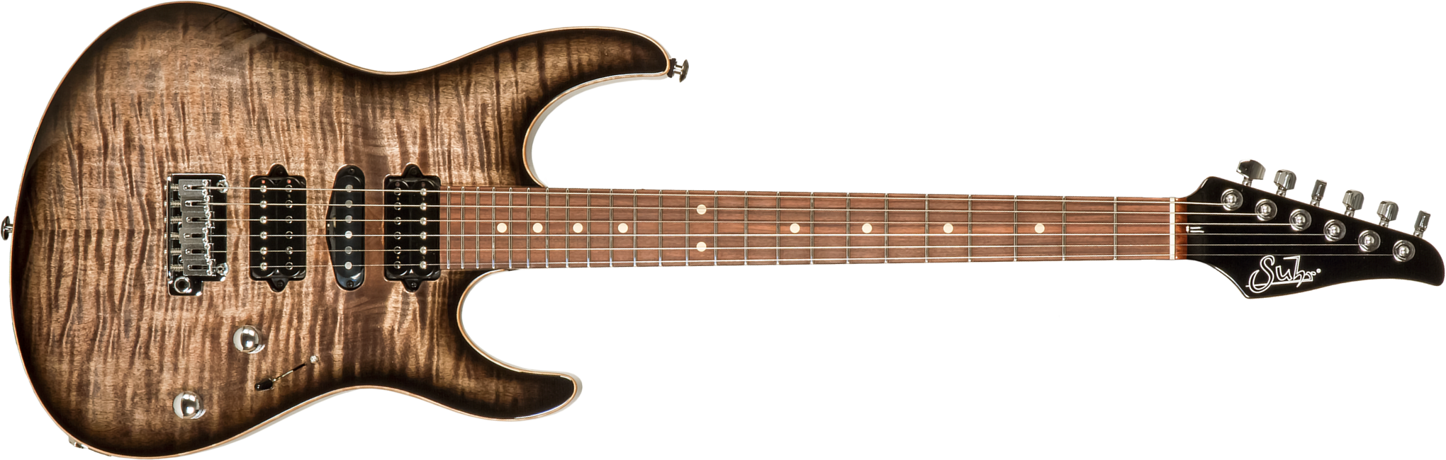 Suhr Modern Plus 01-mdp-0060 Hsh Trem Pf #72948 - Trans Charcoal Burst - Elektrische gitaar in Str-vorm - Main picture