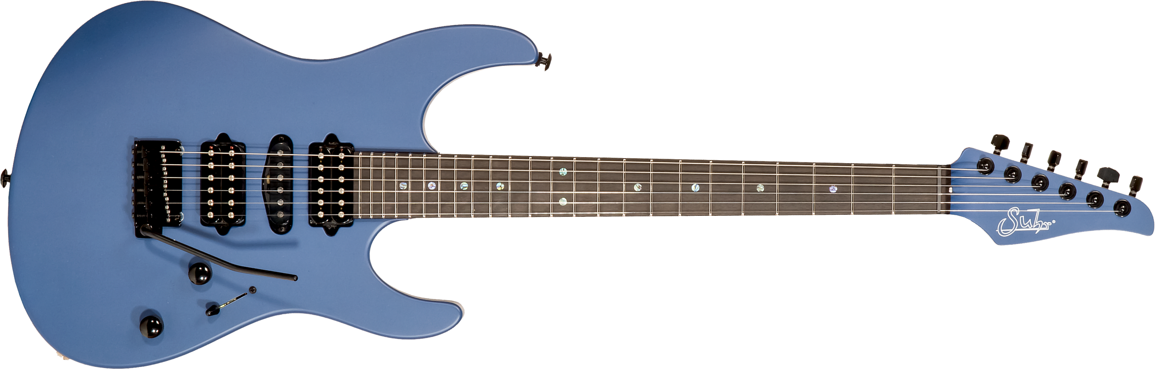Suhr Modern Terra Ltd 01-ltd-0014 Hsh Trem Eb #72766 - Deep Sea Blue Satin - Elektrische gitaar in Str-vorm - Main picture