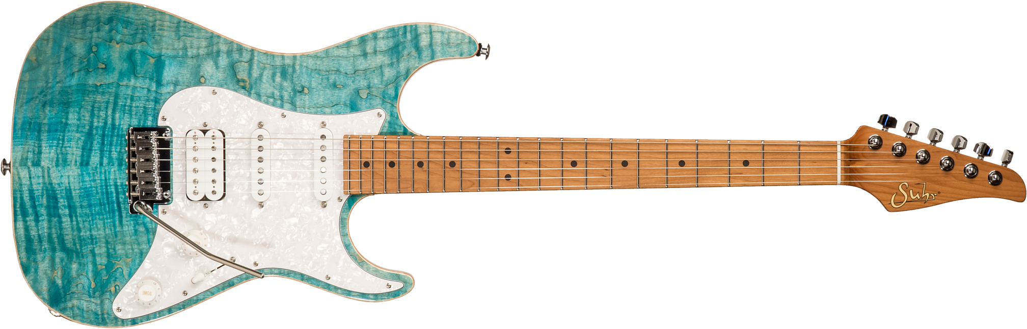Suhr Standard Plus 01-stp-0041 Usa Hss Trem Mn #72737 - Bahama Blue - Elektrische gitaar in Str-vorm - Main picture