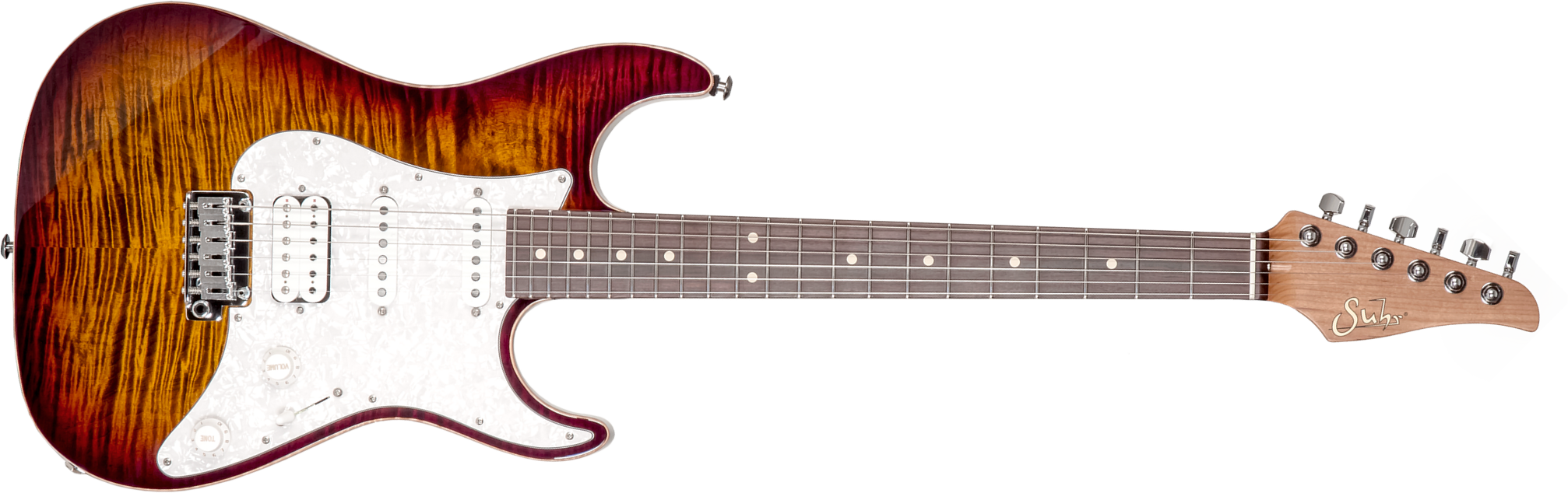Suhr Standard Plus Usa Hss Trem Pf #72959 - Bengal Burst - Elektrische gitaar in Str-vorm - Main picture