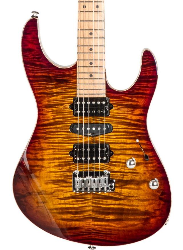Elektrische gitaar in str-vorm Suhr                           Modern Plus 01-MDP-0049 #72943 - Bengal burst
