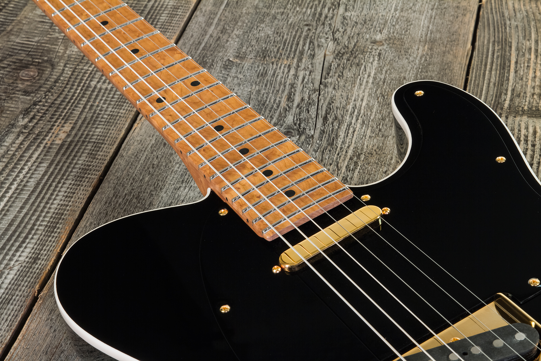 Suhr Mateus Asato Classic 01-sig-0030 Signature 2s  Ht Mn #67809 - Black - Televorm elektrische gitaar - Variation 5
