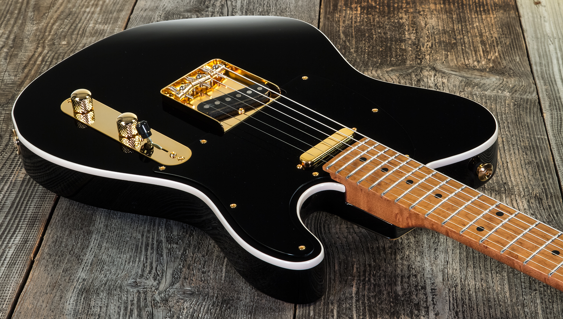 Suhr Mateus Asato Classic 01-sig-0030 Signature 2s  Ht Mn - Black - Televorm elektrische gitaar - Variation 2