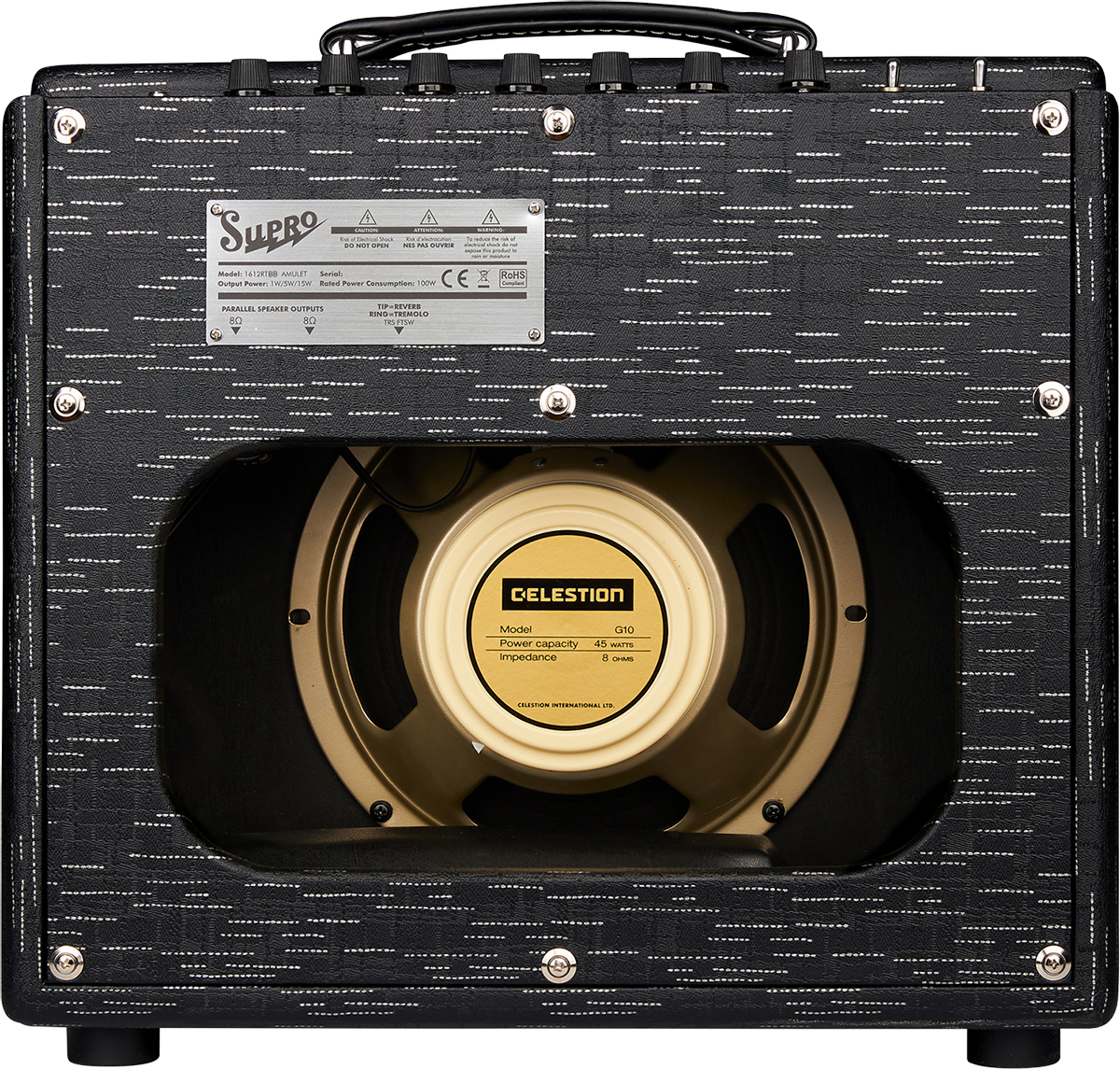 Supro Amulet 1x10 Combo 1/5/10w 1x10 6l6 Black & Black - Combo voor elektrische gitaar - Variation 2