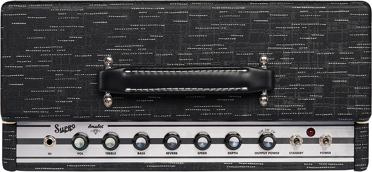 Supro Amulet 1x10 Combo 1/5/10w 1x10 6l6 Black & Black - Combo voor elektrische gitaar - Variation 3