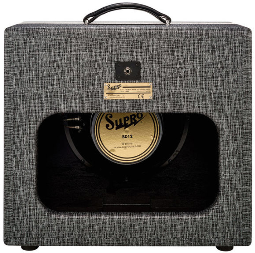 Supro Black Magick Cab 1x12 75w 8-ohms Black Rhino Hide - Elektrische gitaar speakerkast - Variation 1