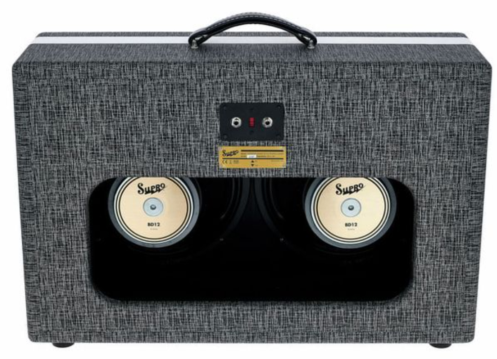 Supro Black Magick Cab 2x12 150w 4/16-ohms Black Rhino Hide - Elektrische gitaar speakerkast - Variation 2