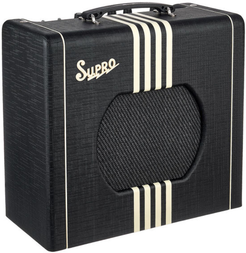 Supro Delta King 10 Combo 5w 1x10 Black/cream - Combo voor elektrische gitaar - Main picture