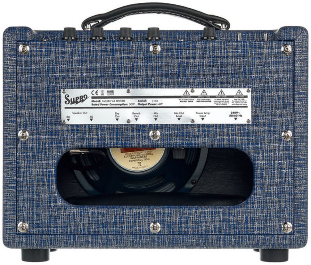 Supro Reverb 1964 5w 1x8 Jensen Blue Rhino Hide - Combo voor elektrische gitaar - Variation 1