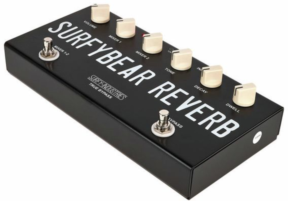 Surfy Industries Surfybear Compact Reverb Black - Reverb/delay/echo effect pedaal - Variation 1