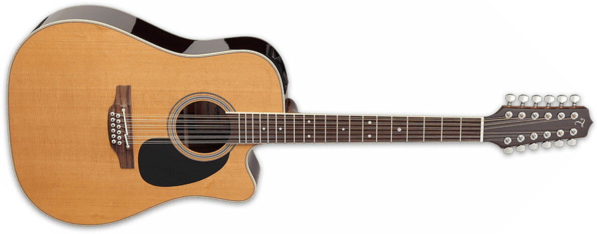 Takamine Ef400sc Tt Dreadnought Cw Epicea Palissandre Ct4bii - Natural - Elektro-akoestische gitaar - Main picture