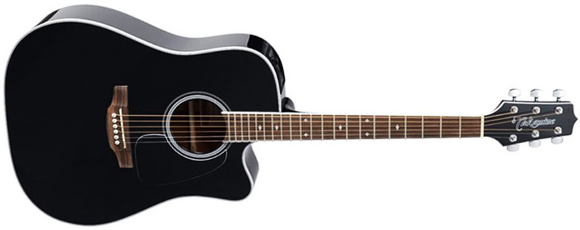 Takamine Gd34ce Dreadnought Cw Epicea Acajou Ova - Black - Westerngitaar & electro - Main picture