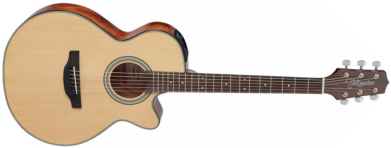 Takamine Gf15ce Nat Fxc Concert Cw Epicea Acajou Rw Tp-4t - Natural Gloss - Elektro-akoestische gitaar - Main picture